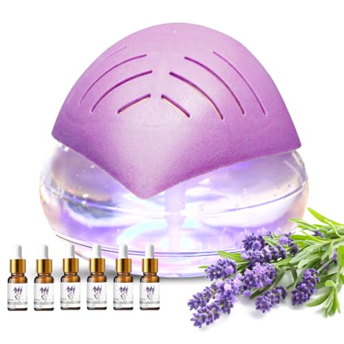 Purple Water Filter Air Washer with Essential Oil Diffuser & LED Mood Light - Home & Office