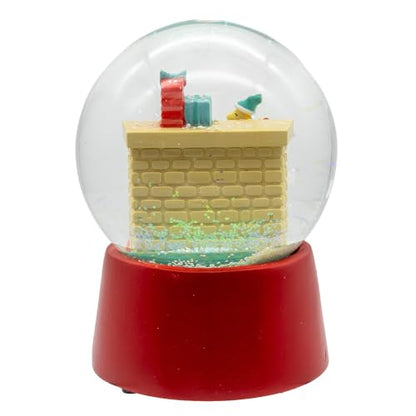 Musical Water Globe with Snoopy Fireplace Holiday Decor - 100MM