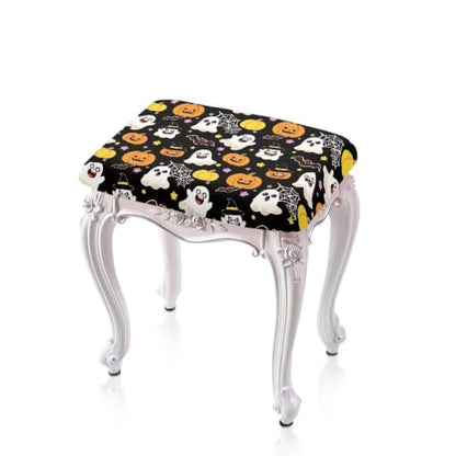 Ghost Pumpkin Rectangle Stool Cover 2 Pack - Fall Halloween Decor