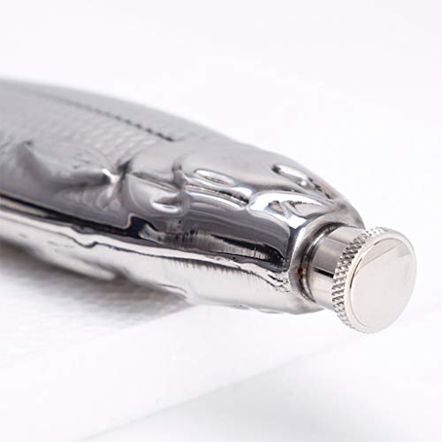 Stainless Steel Fish-Shaped Travel Flask - 4oz Leakproof Wine & Liquor Bottle