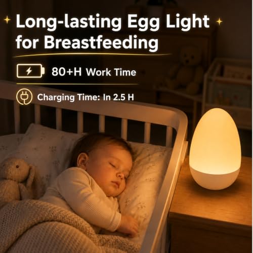 Egg Night Light for Nursery Baby Sleep Nighttime Feeding Touch Control