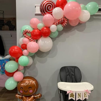 Christmas Balloon Garland Arch Kit 120PCS - Red Pink Green Variation
