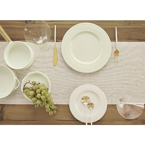 Solino Home Natural Linen Table Runner 14 x 144 Inches - Athena Light Natural