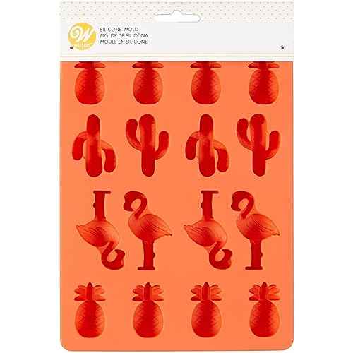 Wilton Mini Tropical Candy Mould, Silicone, Coral, 16 Holes