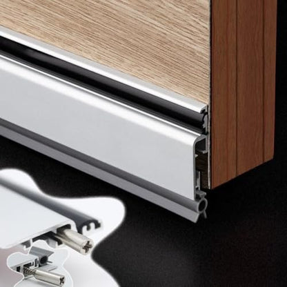 Self-Adjusting Aluminum Door Sweeper 31in/78.7cm Right Side Automatic Seal
