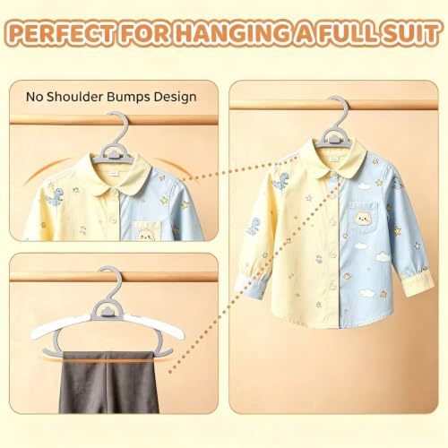 Multicolor Baby Clothes Hangers 10-14 Inch Adjustable Pack of 50