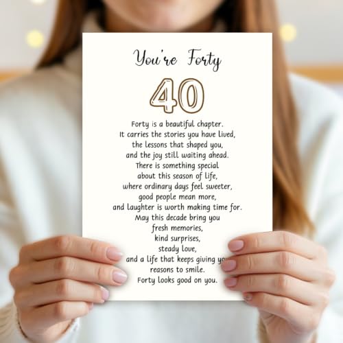 40th Birthday Card Gift Decoration - DA-0188