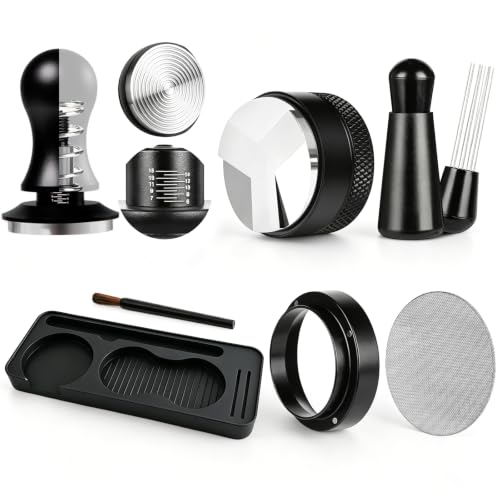 54mm Spring Loaded Espresso Tamper for Breville Portafilters - 7-Piece Set