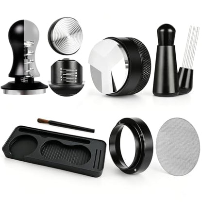 54mm Spring Loaded Espresso Tamper for Breville Portafilters - 7-Piece Set
