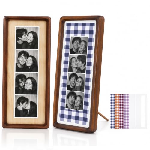 Set of 2 Wooden Photo Booth Frames for Photo Strips - Wedding & Party Decor