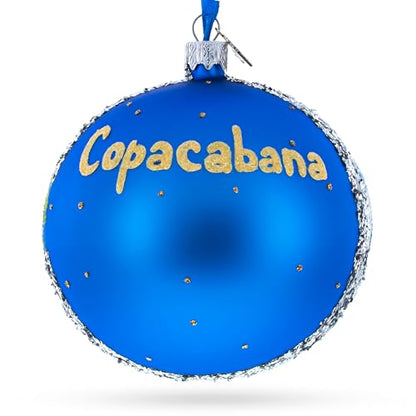 Hand-Painted Glass Christmas Ornament - 4 Inch Holiday Decor, Unique European Art