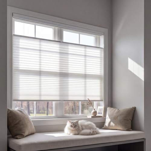 Light Filtering Top Down Bottom Up Cellular Shades - White, 35 x 48 in (Variation: White / 35"W x 48"H)