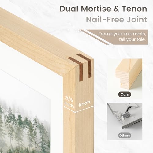 Maple Wood Picture Frame 4x6 Photo Collage Wall & Tabletop Display - Natural Finish - Variation: Maple / 4X6, 1P
