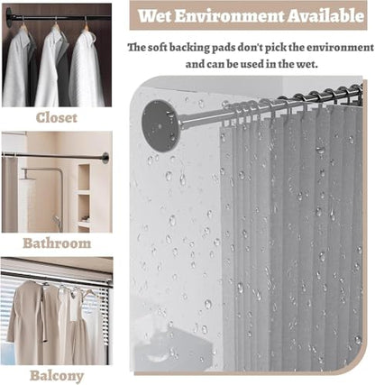 Adjustable Non-Slip Curtain Rod for Angled Walls 70-120cm B Variation