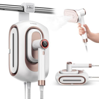 Pro Steam Iron with 1550W Turbo Steam & Detachable 1.2L Tank - Gold