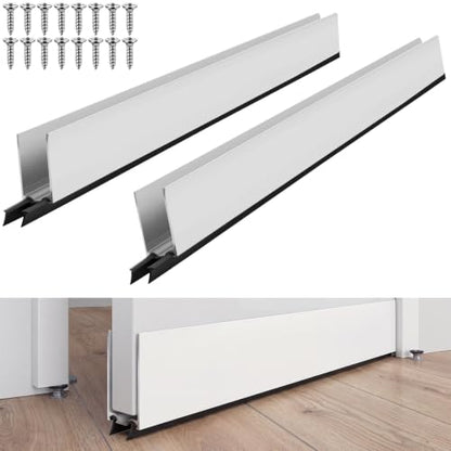 Storm Door Bottom Sweep Replacement 32 Inch White Weatherstripping Seal - Pushglossy