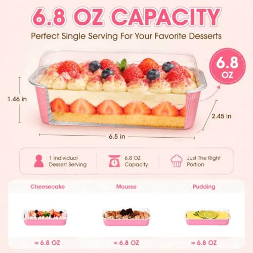 Mini Loaf Pan Set with Lids and Spoons - 100 Mixed Color Baking Molds