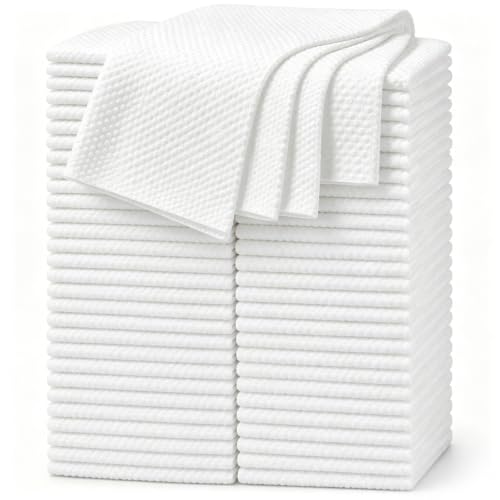 Disposable Hair Towels 100 Pack - Thick Pearl Textured Bath & Spa Towels