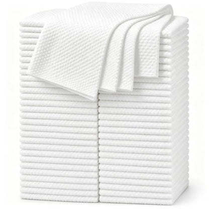 Disposable Hair Towels 100 Pack - Thick Pearl Textured Bath & Spa Towels