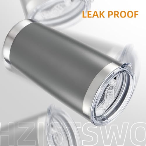 Gray 20oz Stainless Steel Insulated Tumbler Set with Lid - 12 Pack
