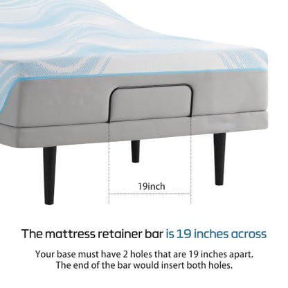 19 Inch Mattress Retainer Bar Replacement Part - Compatible with Tempur Pedic Ergo - 1 Pack