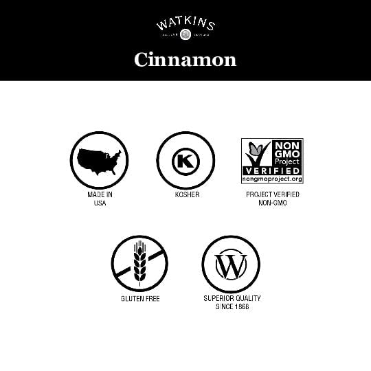 Watkins Gourmet Cinnamon Spice Tin - Pure Ground, 6 oz. for Delicious Flavor Enhancements