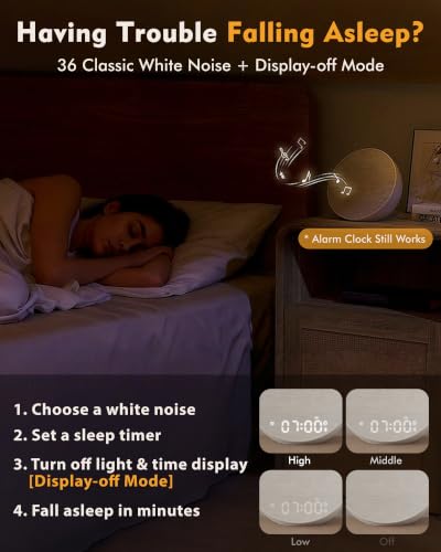 Sunrise Alarm Clock with Sound Machine Bluetooth Speaker Remote Putty