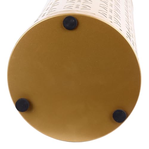 Gold Large Indoor Metal Umbrella Stand with Copper Pattern - Rust-Resistant Storage