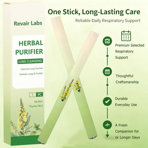 Mullein Purifier Inhaler for Lungs – Portable Respiratory Breath Stick