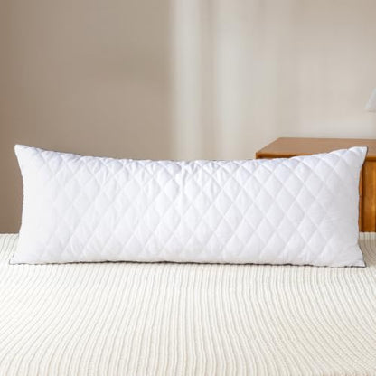 SHOUREN Body Pillow - Long Bed Pillow for Adults, 14x36in, White