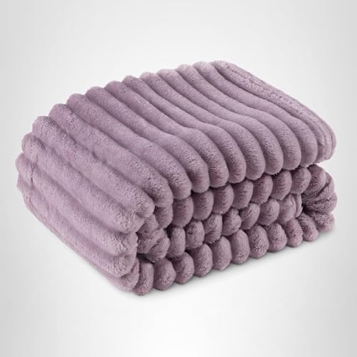 Bedsure GentleSoft Light Purple Fleece Blanket for Couch - Cozy Soft Blankets for Women, Cute Small Throws for Girls, 108x90 Inches