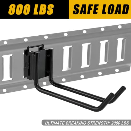 6.1in E-Track Double Fitting J-Hooks Set - Heavy Duty Cargo & Tool Hangers