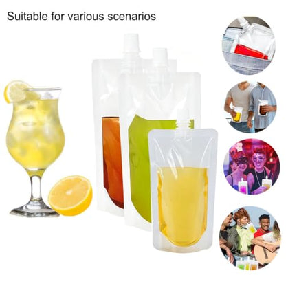 100ml Reusable Drinking Flasks - 10pcs, Leak-Proof, Heat & Cold Resistant with Funnel