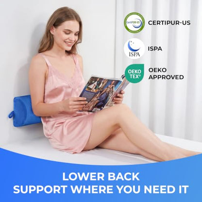 Knee Pillow for Back Sleepers - Memory Foam Leg Support for Pain Relief