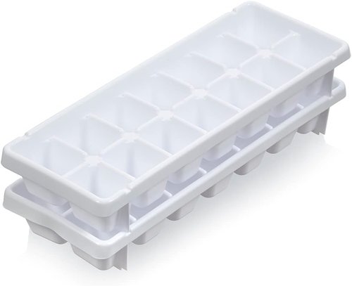 Arrow Home Products Ice Cube Tray - Set of 2 Durable Silicone Molds for Easy Ice Release