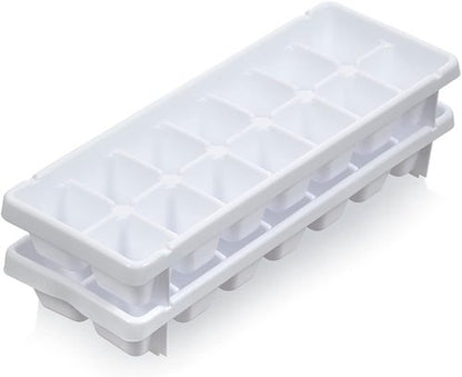 Arrow Home Products Ice Cube Tray - Set of 2 Durable Silicone Molds for Easy Ice Release