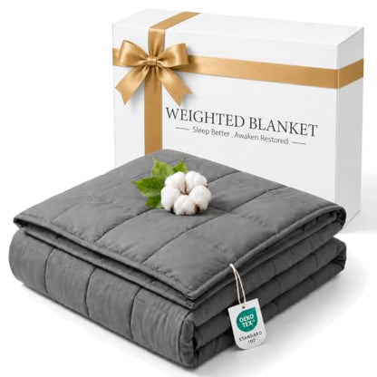 Weighted Blanket for Adults 60x80 Inches 20lbs Charcoal - Cozy Comfort