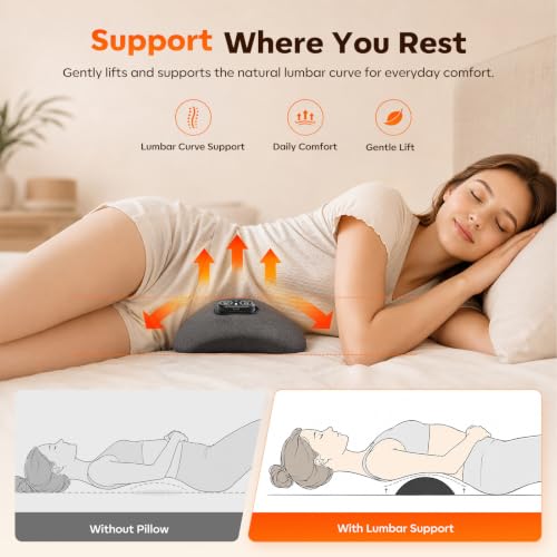 Electric Lumbar Back Massager with Heat Vibration & Traction - 3-in-1 Support