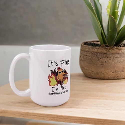 Funny Dog Mug - Sarcastic Meme Coffee Cup - 15oz Ceramic Gag Gift