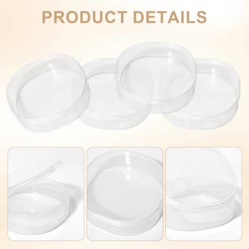 Plastic Cotton Pad Case 4 Pack Airtight Travel Makeup Remover Organizer