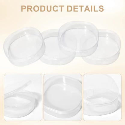 Plastic Cotton Pad Case 4 Pack Airtight Travel Makeup Remover Organizer