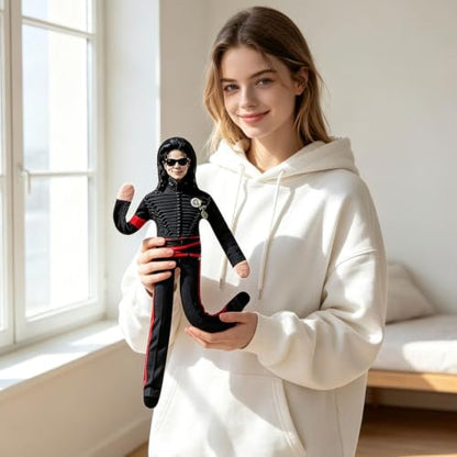 Black Michaell Plush Doll - Posable Soft Action Figure Toy