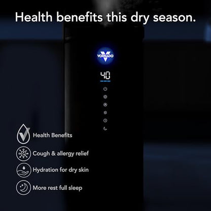 Vornado MISTIC 4 Whole Room Ultrasonic Humidifier, Top-Fill, Aromatherapy, 1-Gallon Tank, 3 Mist Settings, Ambient Lighting, Whisper-Quiet, Included Scent Pads, Air Humidifier for Kids and Home