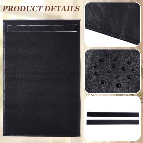 Black Faux Leather Couch Arm Cover Set Waterproof & Washable for Recliner, Sofa & Chair