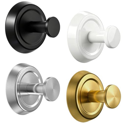 Removable Black Suction Cup Hooks for Shower 4-Pack - Faucet Shower Wall Hanger