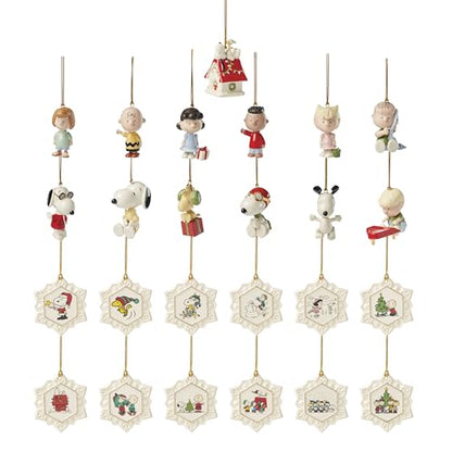 Peanuts Advent Calendar - 25 Christmas Ornament Set - Charlie Brown & Snoopy, Holiday Decorations