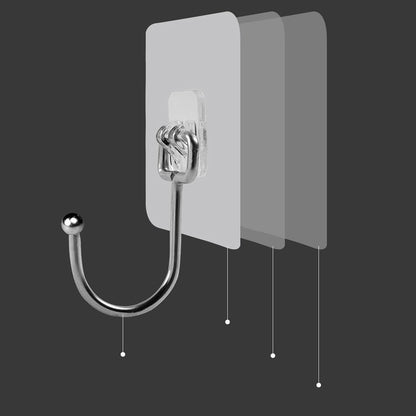 OVOV Heavy Duty Adhesive Hooks - Removable Wall Hooks for Towels, Coats, and Keys | Ideal for Bathrooms and Kitchens