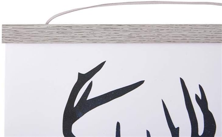 Benjia Magnetic Poster Hanger - 40" Wooden Frame for Canvas & Artwork | Grey Color, Easy Wall Display