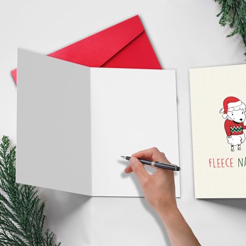 Funny Sheep Christmas Card - Cute Holiday Greeting for Family & Friends - Variation of Greeting Card199