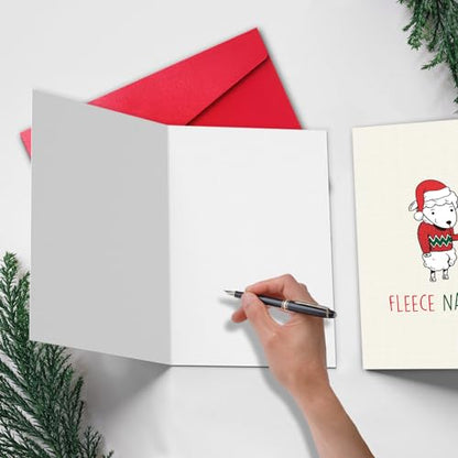 Funny Sheep Christmas Card - Cute Holiday Greeting for Family & Friends - Variation of Greeting Card199